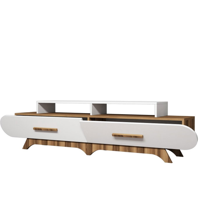 Hanah Home Soporte para TV Flora - Nogal, Blanco